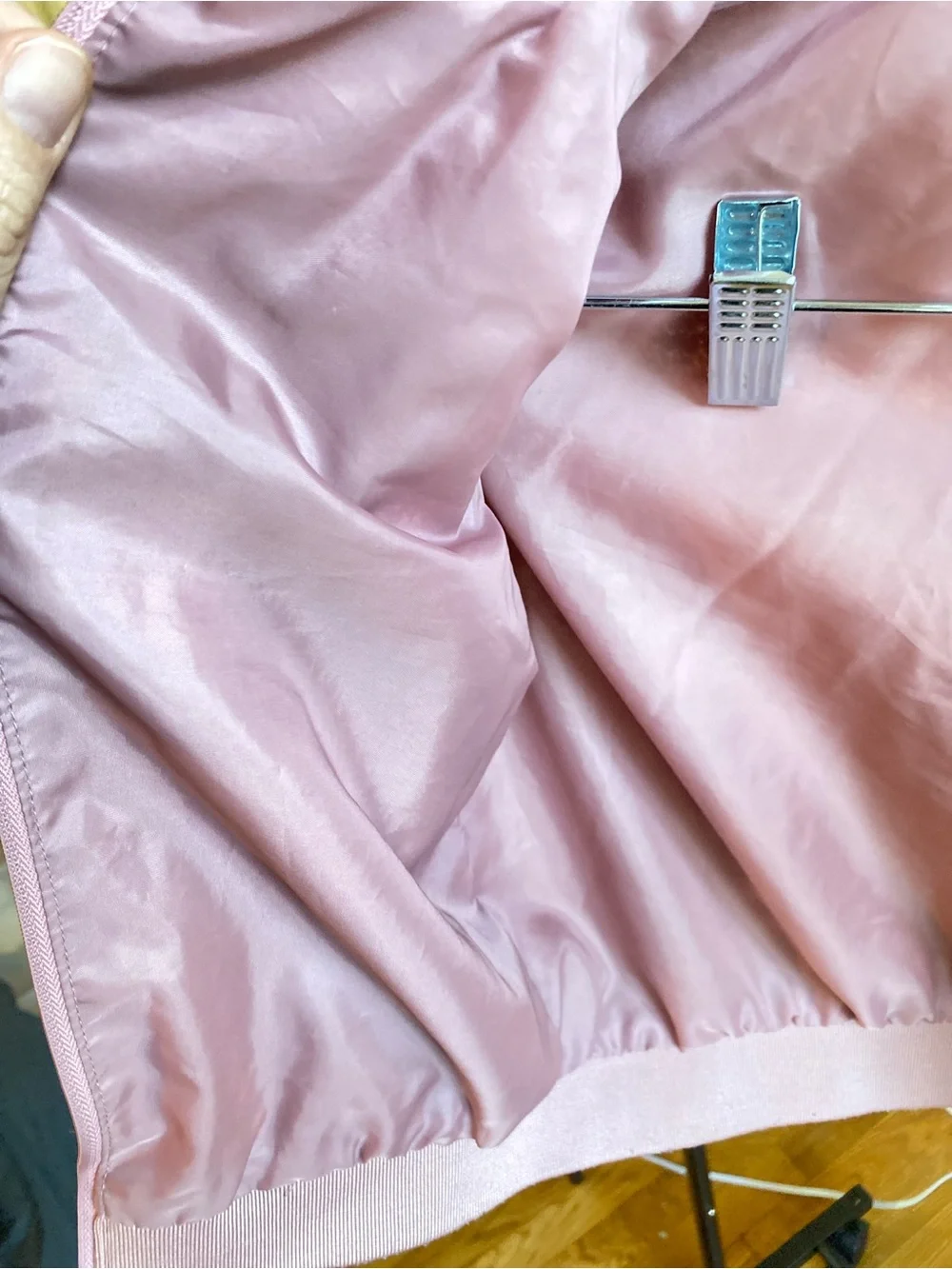 H&M Iridescent Pink & Gold Sequin Bomber Jacket